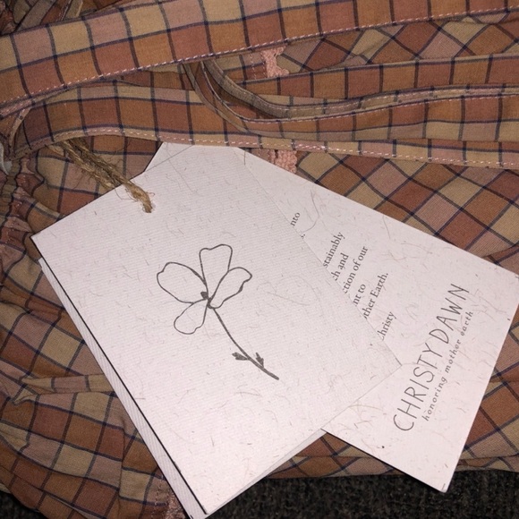 NEW NWT Christy Dawn The Maggie Dress Chestnut Plaid - Picture 7 of 9